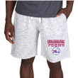 Philadelphia 76ers Concepts Sport Alley Fleece Shorts - White/Charcoal
