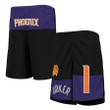 Devin Booker Phoenix Suns Youth Pandemonium Name & Number Shorts - Black