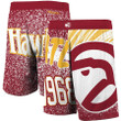 Atlanta Hawks  Hardwood Classics Jumbotron Sublimated Shorts - Red
