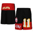 Trae Young Atlanta Hawks Youth Pandemonium Name & Number Shorts - Black