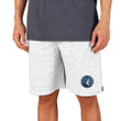 Minnesota Timberwolves Concepts Sport Throttle Knit Jam Shorts - White/Charcoal