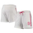 Brooklyn Nets Lusso Women's Melody Cuffed Tri-Blend Shorts - White/Pink