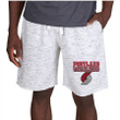 Portland Trail Blazers Concepts Sport Alley Fleece Shorts - White/Charcoal