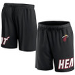 Miami Heat s Branded Free Throw Mesh Shorts - Black