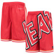 Miami Heat Youth Hardwood Classics Throwback Big Face Mesh Shorts - Red