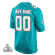 Mens Miami Dolphins Game Custom Jersey - Turbo Green, Custom Dolphins Jersey