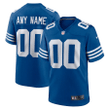 Men's Royal Indianapolis Colts Alternate Custom Jersey
