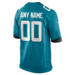Youth's Teal Jacksonville Jaguars Home Custom Game Jersey