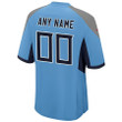 Youth's Tennessee Titans Light Blue Alternate Custom Game Jersey