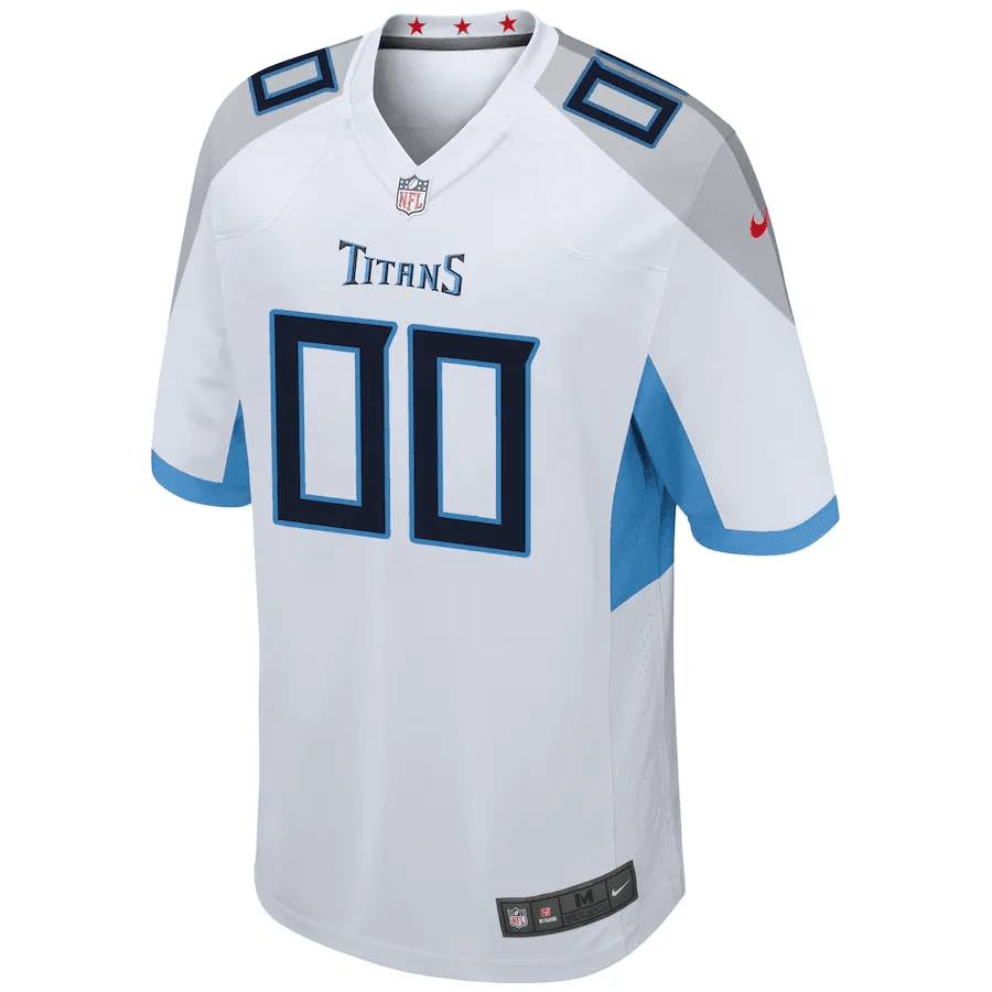 Youth's Tennessee Titans White Custom Road Game Jersey