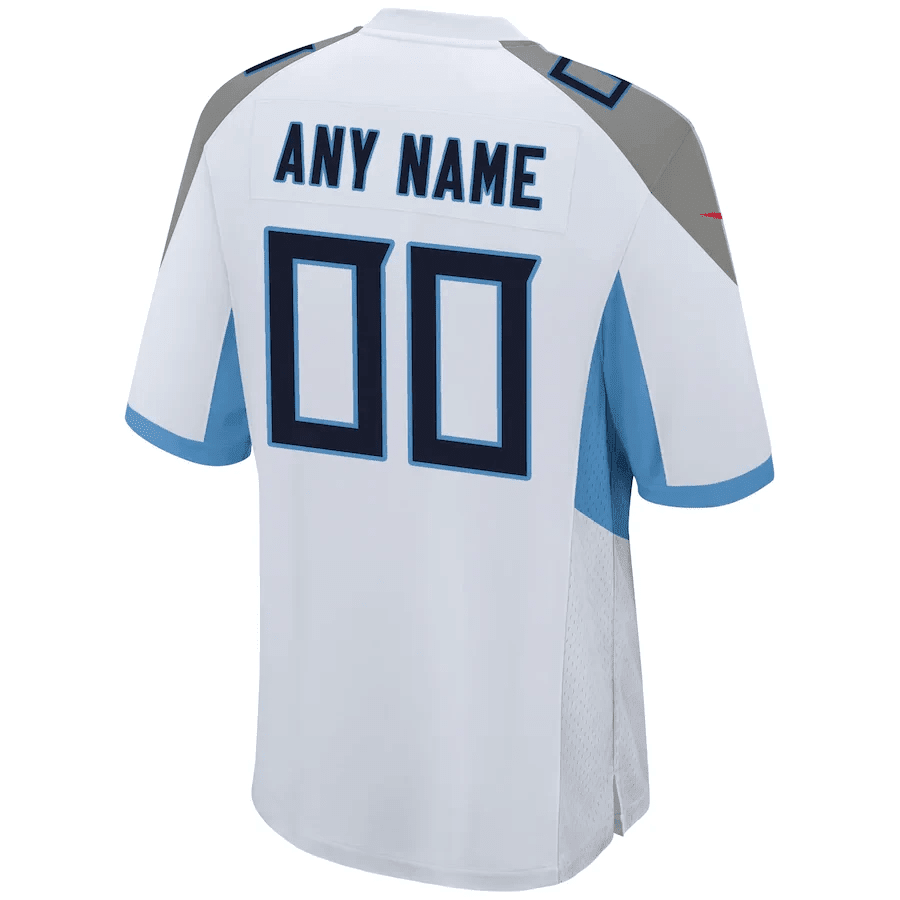 Women's Tennessee Titans White Custom Road Game Jersey