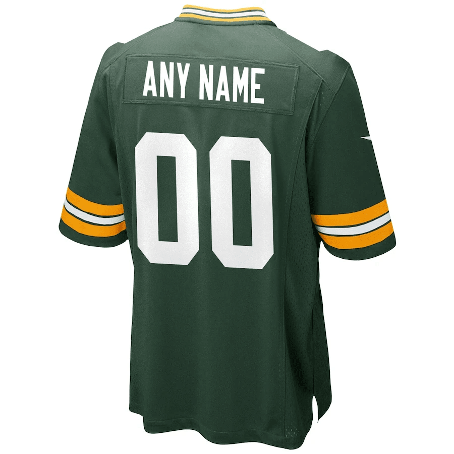 Youth's Green Bay Packers Home Game Custom Jersey - Green