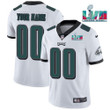 Youth Custom Philadelphia Eagles ACTIVE PLAYER White Super Bowl LVII Patch Vapor Untouchable Limited Stitched Jersey