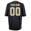 Youth's New Orleans Saints Home Custom Game Jersey - Black