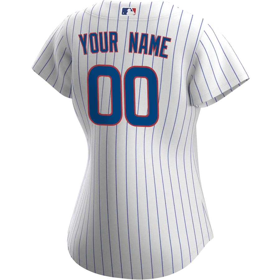 Women's Chicago Cubs Custom #00 Home White Jersey, MLB Jersey