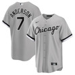 Men's Chicago White Sox Tim Anderson Road Replica Player Jersey - Grey