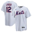 Men's New York Mets Francisco Lindor White Home Replica Player Jersey
