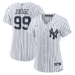 Women's New York Yankees Aaron Judge White Home Replica Player Name Jersey
