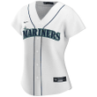 Women's Seattle Mariners Custom #00 White Replica Home Player Jersey