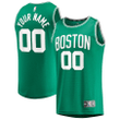 Women's Boston Celtics Fast Break Custom Replica Jersey Kelly Green - Icon Edition