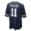 Youth's Micah Parsons Dallas Cowboys 2021 NFL Draft First Round Pick Game Jersey - Navy