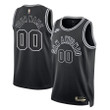 Custom #00 San Antonio Spurs Classic Edition Swingman Jersey - Black/Flt Silver 2022-23 - Youth