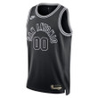 Custom #00 San Antonio Spurs Classic Edition Swingman Jersey - Black/Flt Silver 2022-23 - Women's