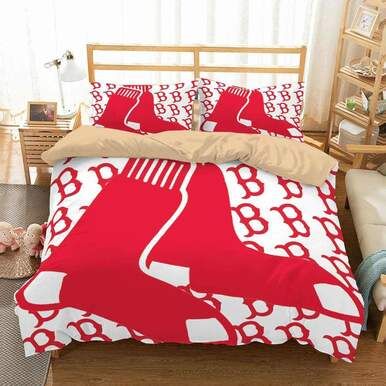 3D Customize Boston Red Sox Bedding Set Duvet Cover Set Bedroom Set Bedlinen , Comforter Set