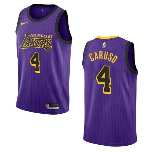 2019-20 Men Los Angeles Lakers #4 Alex Caruso City Edition Swingman- Purple Jersey