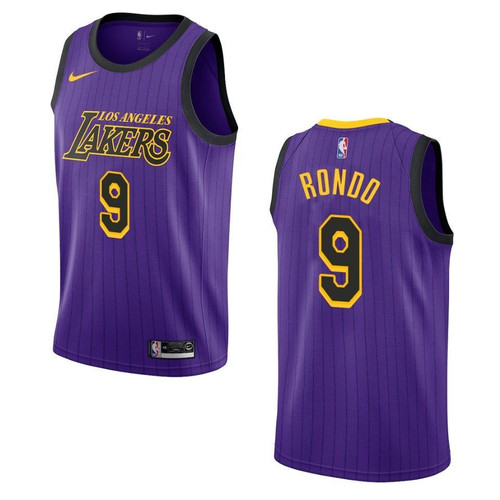 2019-20 Men Los Angeles Lakers #9 Rajon Rondo City Edition Swingman- Purple Jersey