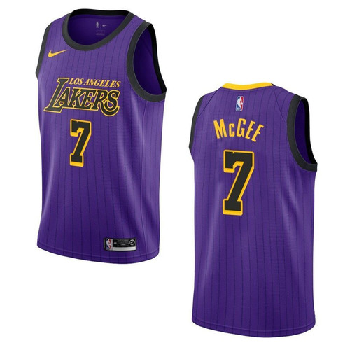 2019-20 Men Los Angeles Lakers #7 JaVale McGee City Edition Swingman- Purple Jersey