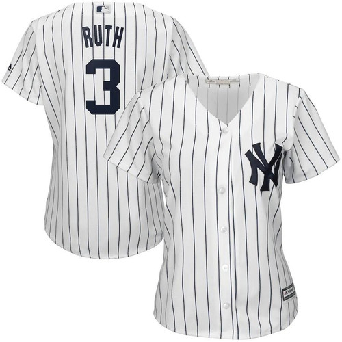 Babe Ruth New York Yankees Majestic Women's Cool Base Player- White Jersey