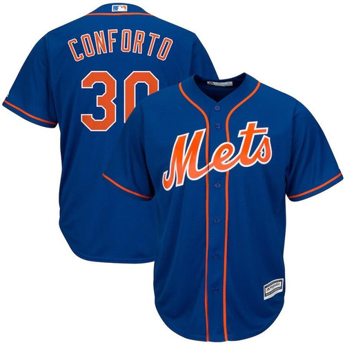 Michael Conforto New York Mets Majestic Alternate Official Cool Base Replica Player Jersey - Royal , MLB Jersey