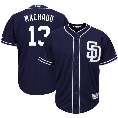 Manny Machado San Diego Padres Majestic Official Cool Base Player Jersey - Navy , MLB Jersey