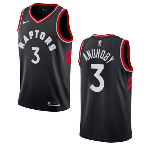 Men's Toronto Raptors #3 OG Anunoby Statement Swingman Jersey - Black , Basketball Jersey