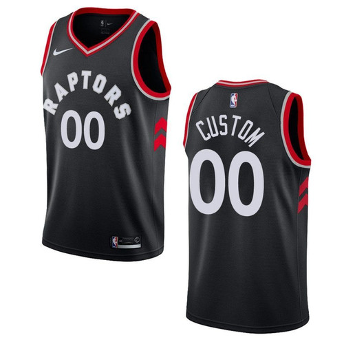 Men's Toronto Raptors #00 Custom Statement Swingman Jersey - Black , Basketball Jersey