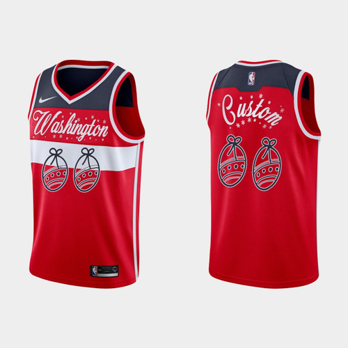 Washington Wizards Custom No.00 Santa Clause Jersey Red Christmas Gift for youth