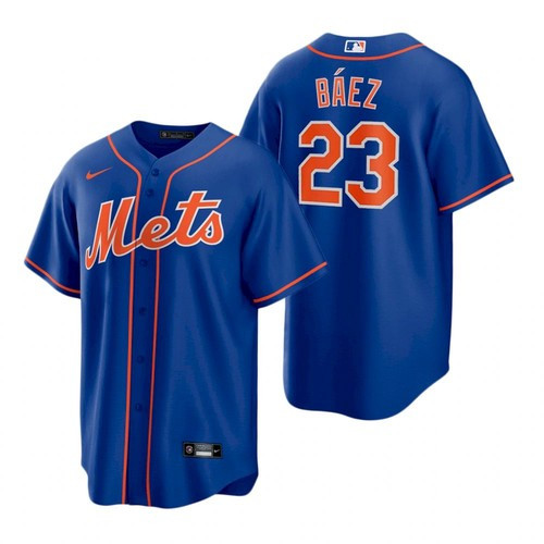 Men's New York Mets #23 Javier Baez Royal Jersey