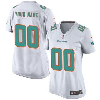 Miami Dolphins Road Game Jersey - Custom - Womens