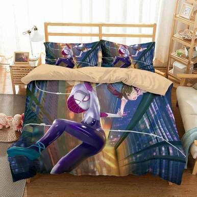 3D Customize Spider Gwen Bedding Set Duvet Cover Set Bedroom Set Bedlinen , Comforter Set