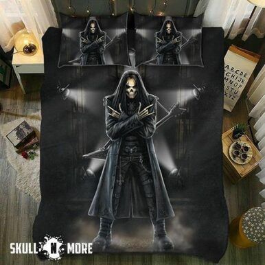 Snm  Rock Star Skull Bedding Set Cover , Comforter Set