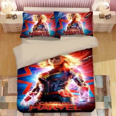 Captain Marvel Carol Danvers#3 Duvet Cover Quilt Cover Pillowcase Bedding Set , Comforter Set