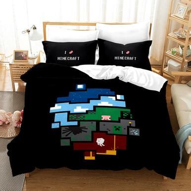 Minecraft #19 Duvet Cover Quilt Cover Pillowcase Bedding Set Bed Linen Home Bedroom Decor , Comforter Set