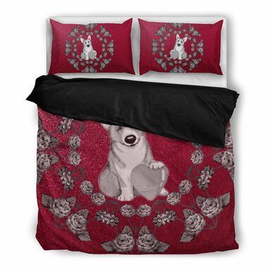 Valentine&#039;S Day Specialpembroke Welsh Corgi Dog Print Bedding Set , Comforter Set