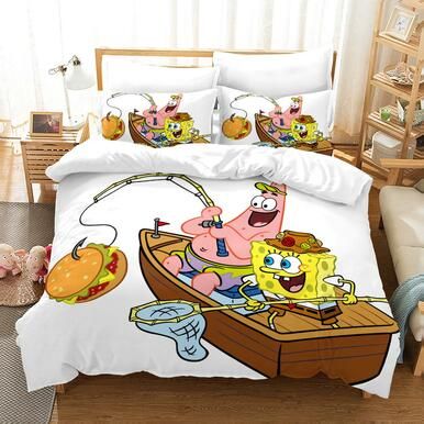 Spongebob Squarepants #24 Duvet Cover Quilt Cover Pillowcase Bedding Set Bed Linen Home Decor , Comforter Set