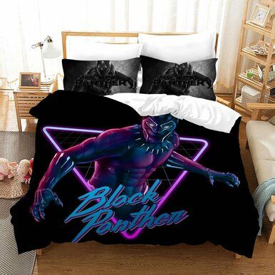 Black Panther T&#039;Challa Chadwick Boseman #14 Duvet Cover Quilt Cover Pillowcase Bedding Set Bed Linen , Comforter Set