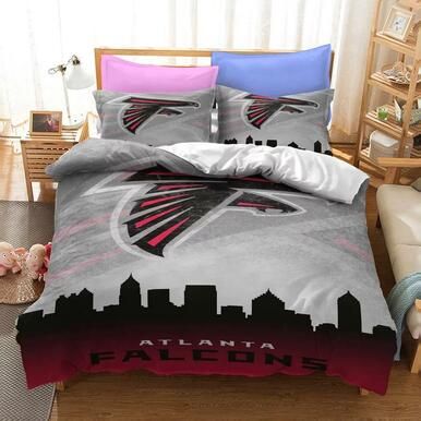 Atlanta Falcons Nfl #28 Duvet Cover Quilt Cover Pillowcase Bedding Set Bed Linen Home Bedroom Decor , Comforter Set