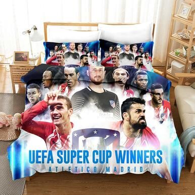 Football Uefa Champions League #9 Duvet Cover Quilt Cover Pillowcase Bedding Set Bed Linen Home Bedroom Decor , Comforter Set