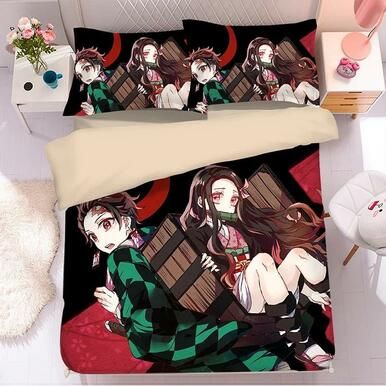 Demon Slayer Kimetsu No Yaiba  #36 Duvet Cover Quilt Cover Pillowcase Bedding Set Bed Linen , Comforter Set