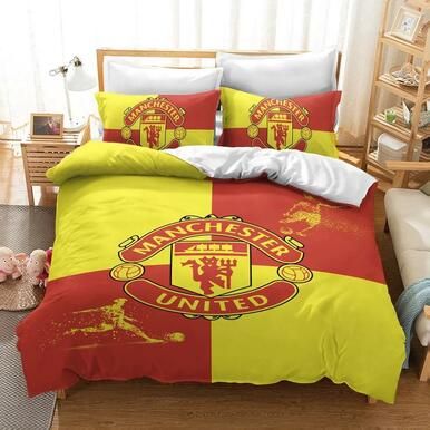 Manchester United Football Club #1 Duvet Cover Quilt Cover Pillowcase Bedding Set Bed Linen Home Decor , Comforter Set